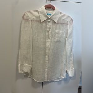 Alice and Olivia linen button down